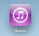 the itunes logo on your ipad