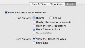 how to use a 24 hour clock on your macbook air