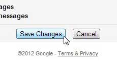 click the save changes button