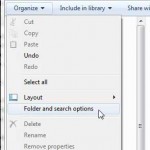 windows 7 folder and search options