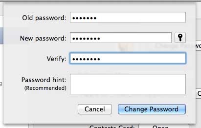 Fill in all of the fields appropriately, then click the Change Password button