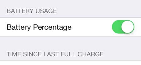 enable the battery percentage option