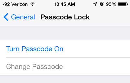 how to set a pin to unlock the iphone 5