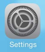 touch the settings icon