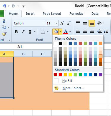 How to Change the Excel Cell Shading Color in Excel 2010 - Live2Tech