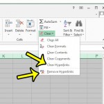 remove the hyperlinks in excel 2013