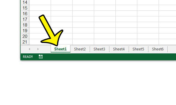 select the first worksheet