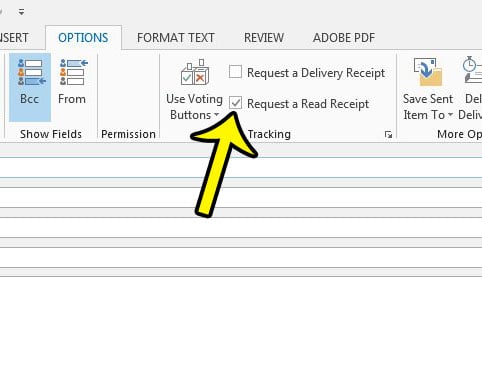 how to add read receipt in outlook 2013