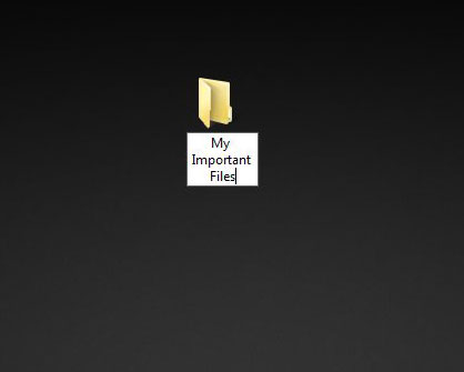 new folder on windows 7 desktop