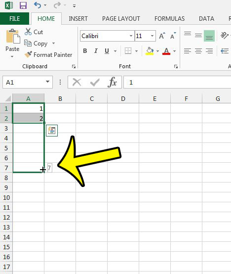 make consecutive numbers in Excel