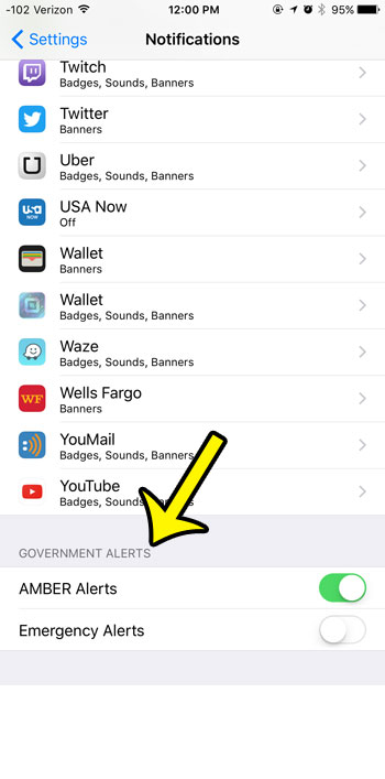 iphone government alerts