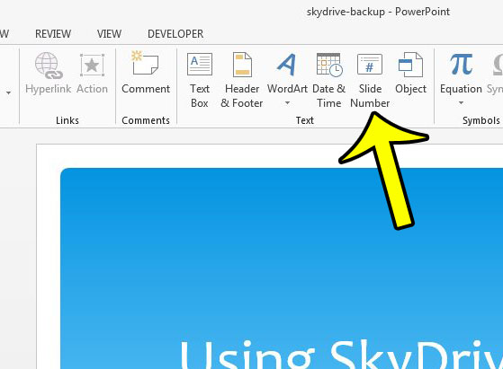 how to delete slide numbers in powerpoint 2013