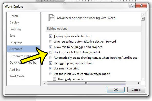 clickable box in word