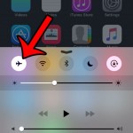 turn airplane mode on or off from control center
