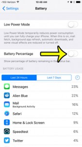 disable battery percentage