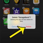 delete garageband on an iphone 7