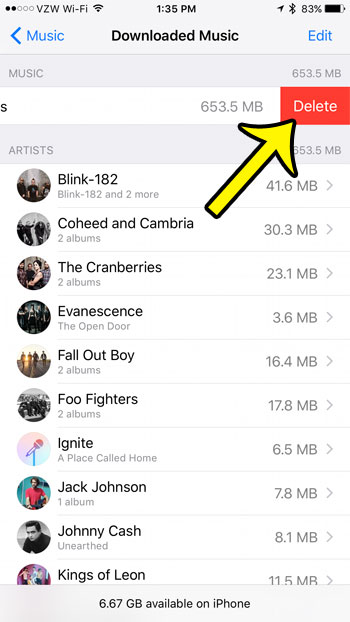 how to delete all songs from an iPhone at once
