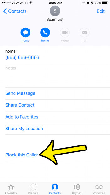 how to manually block a phone number on an iPhone