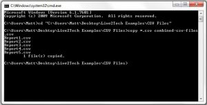 how to merge csv files into one combined csv file in windows