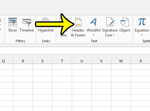 how to insert a header in excel 2013