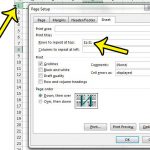 how to repeat a row at the top in excel 2013