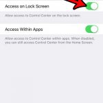 how to access the control center from the iphone lock screen