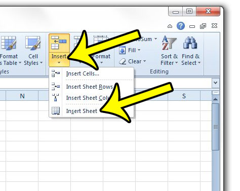 how to insert a new worksheet in excel 2010