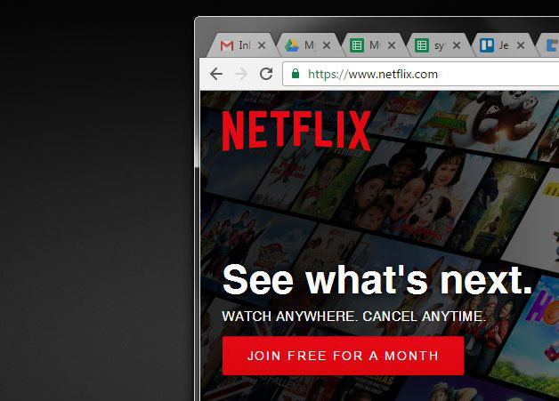 browse to the netflix website