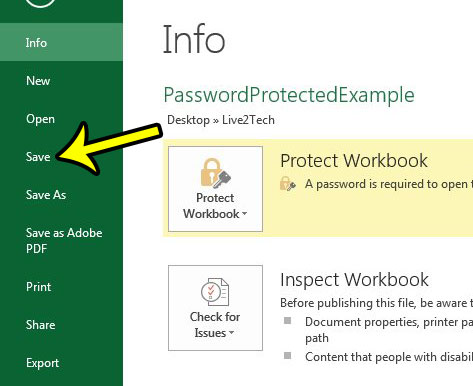 how to protect an excel spreadsheet with a password