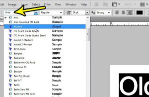 how to change fonts in photoshop cs5