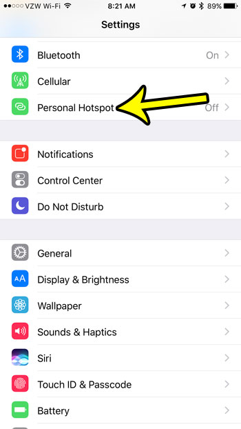 can I edit my iphone's personal hotspot password