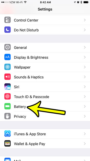 how to show battery percentage on iphone 7