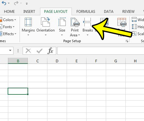 how to delete a page break in excel 2013