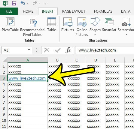 underline in excel app