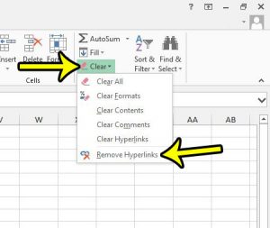 how to remove underline from link in excel 2013
