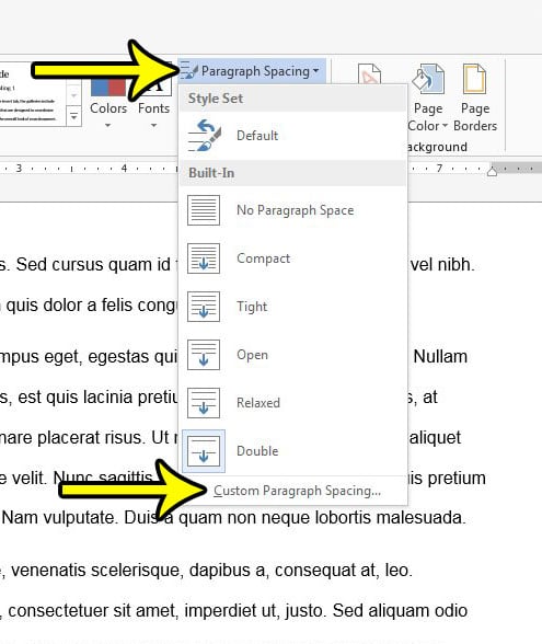 how to set single spacing in word 2013