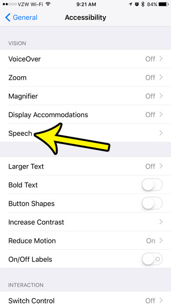 how to slow speech on the iphone