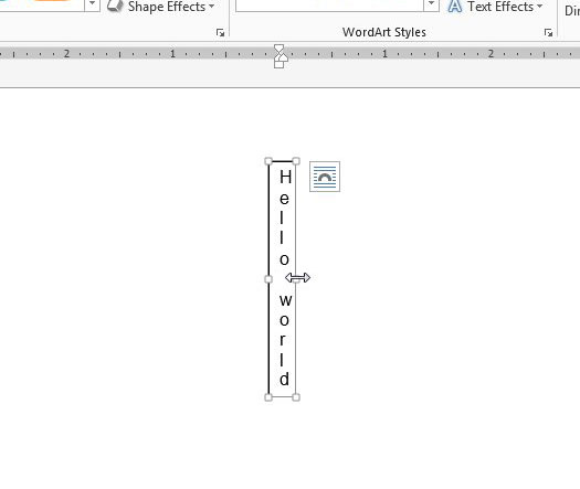 how to write vertical text in word 2013