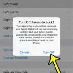 how to remove the passcode on an iphone 7