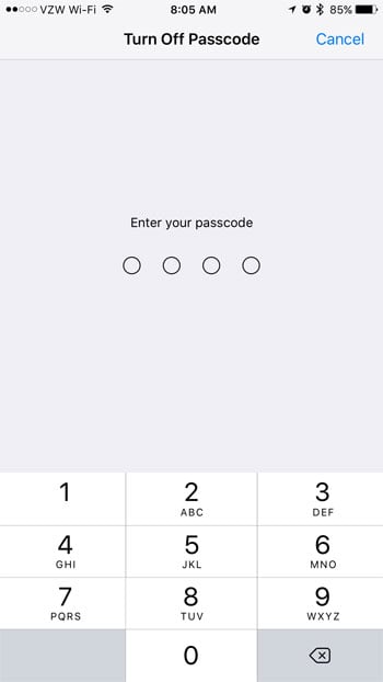 How to Turn Off Passcode on iPhone 7 - 97