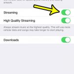 how to enable cellular data streaming for music on iphone