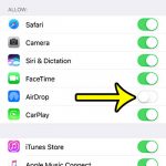 how to disable airdrop on an iphone 7