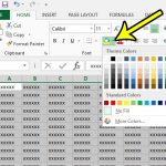 how to fill a cell with color in excel 2013