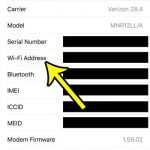 how to find the mac address on an iphone 7