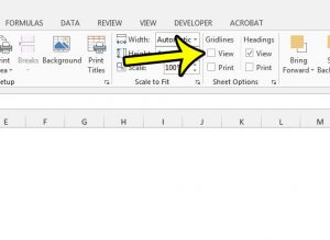 how to hide gridlines in excel 2013