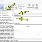 how to insert page 1 of 2 page numbers in word 2013