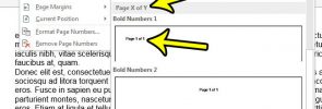how to insert page 1 of 2 page numbers in word 2013