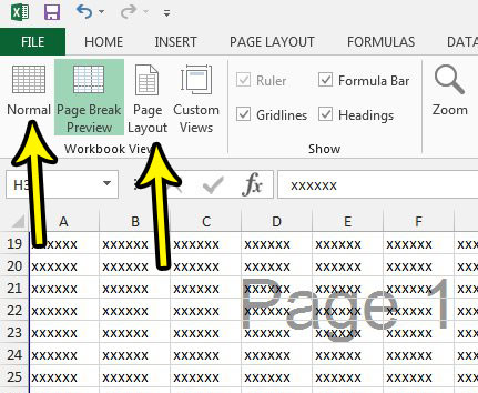 how to remove the page 1 watermark in excel 2013