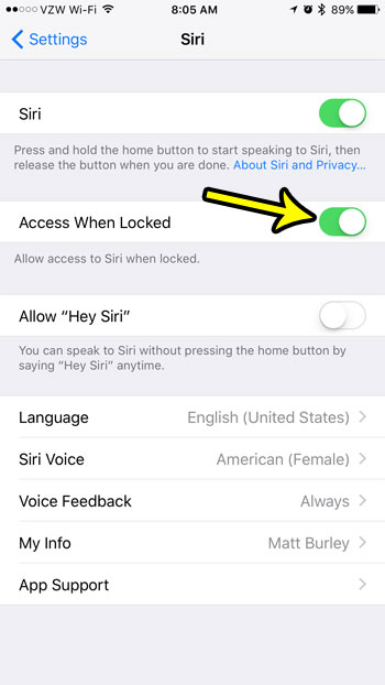 how to access siri from lock screen iphone 7