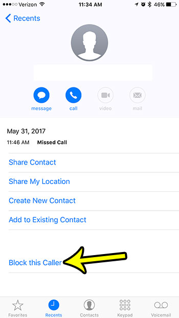 how to block a call on an iphone 7